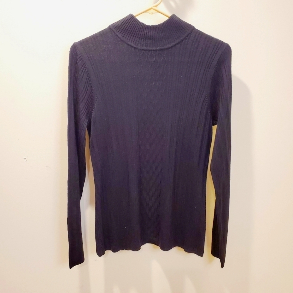 Craft & Barrow women's black 100% Acrylic sweater size M NWT